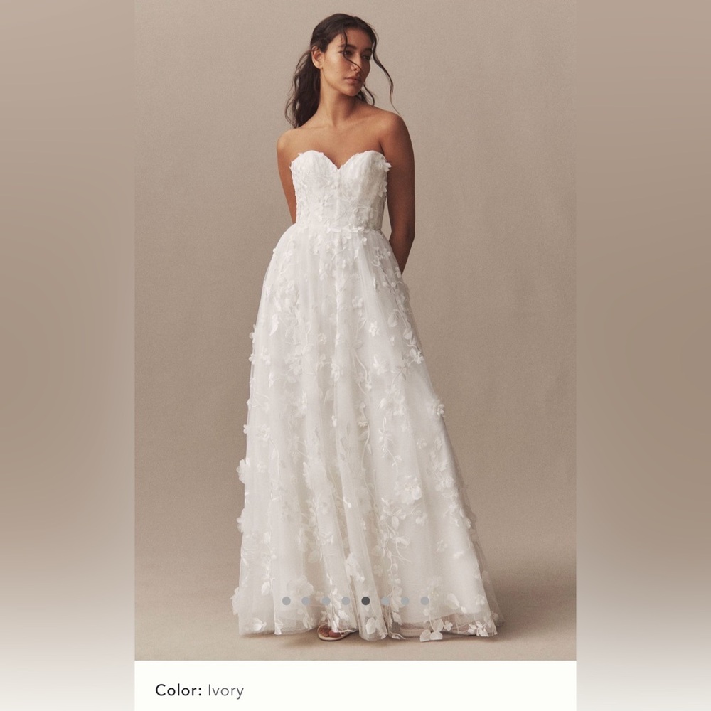 Anthropologie Wtoo by Watters Ivy Strapless Sweatheart Wedding Gown